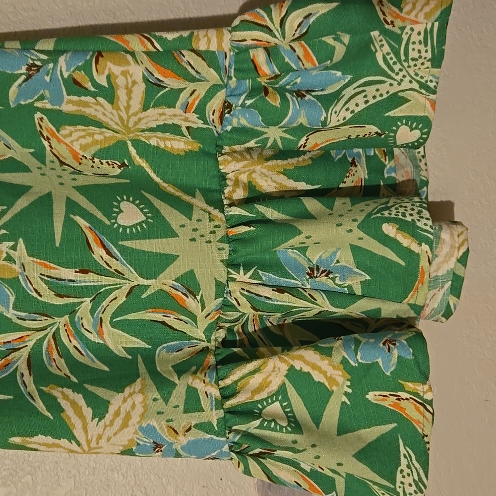 Cocomo Green Floral Mini Dress in Size Medium - Picture 3 of 8
